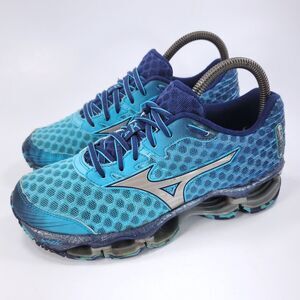 Mizuno Wave Prophecy 4 Athletic Lace Up Shoe Womens Size 6 J1GD150004 Blue